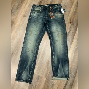 New PRPS Barracuda Japanese Indigo Selvedge Relaxed Fit Denim Jeans Size 34x34